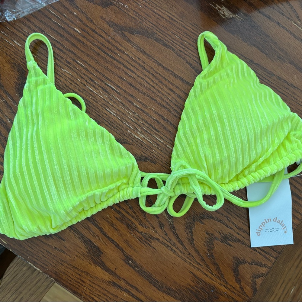 Dippin' Daisy's Neon Yellow Bikini Top